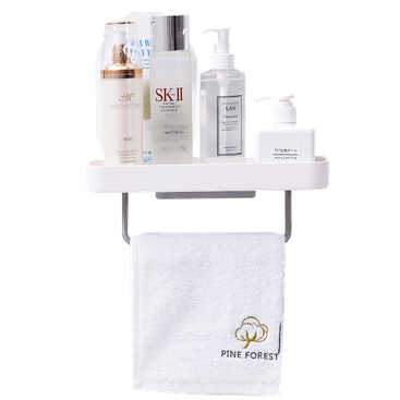 Estante de almacenamiento con toallero