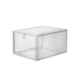 Caja de zapatos apilable con caída frontal