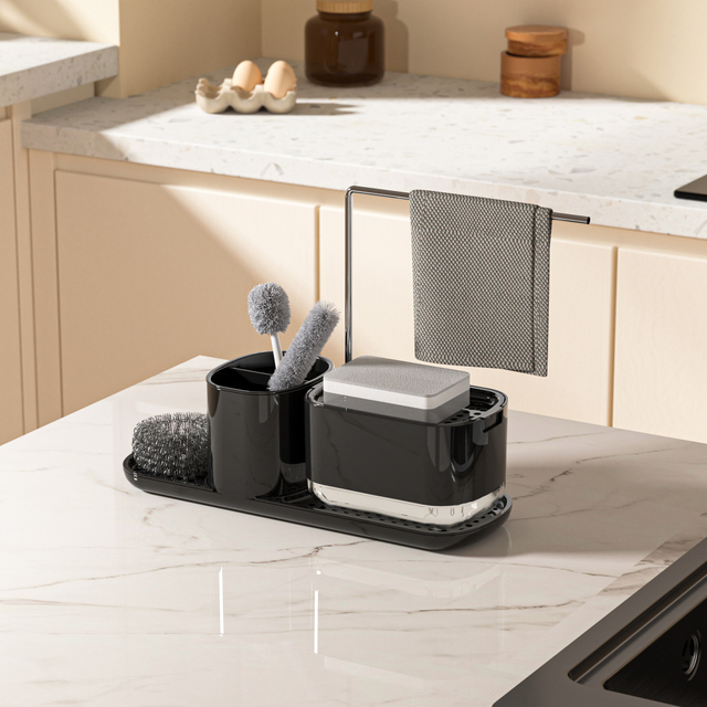 Dispensador de jabón con rejilla