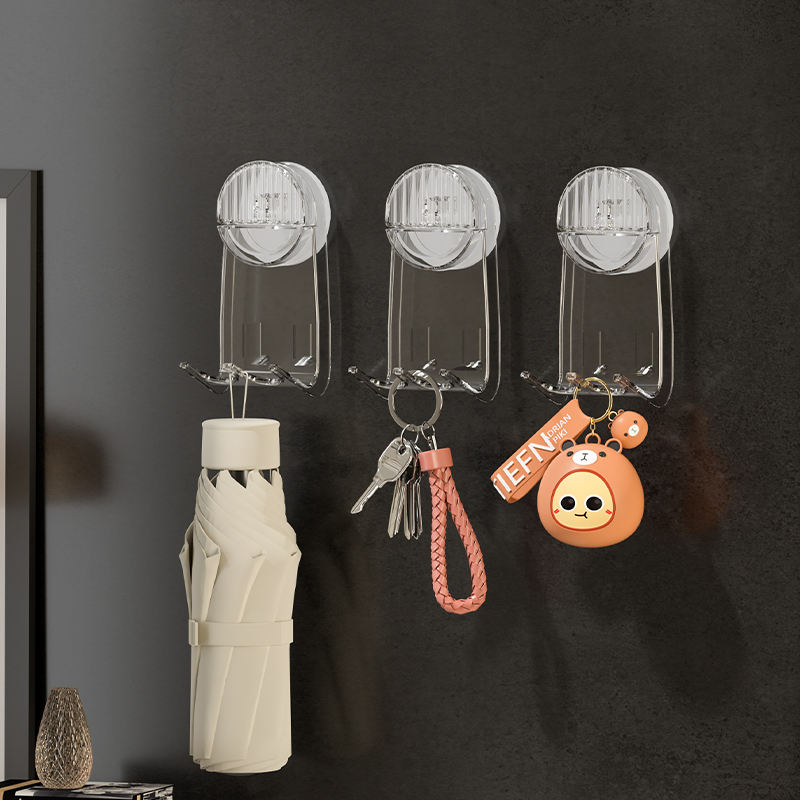  Ganchos de ventosa de vacío montados en la pared sin taladro, soporte, colgador colgante Flexible para accesorios de baño y cocina