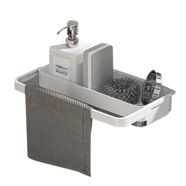 Estante de almacenamiento montado en la pared con bandeja de drenaje