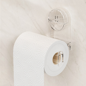 Estante de almacenamiento de toallas de tejido autoadhesivo para baño y cocina, soporte para rollo de papel