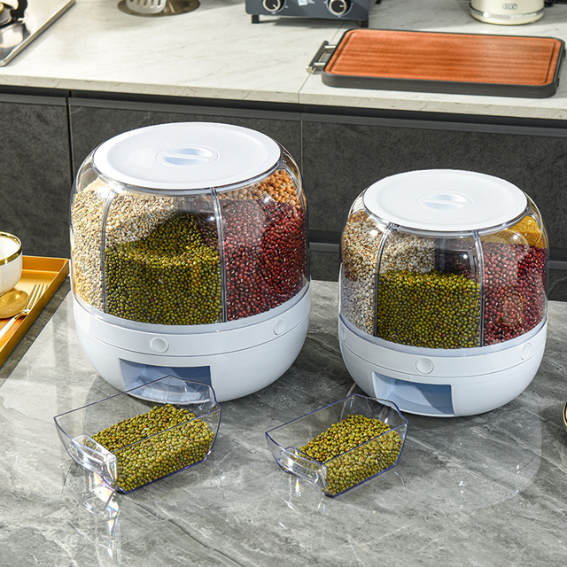 Contenedor giratorio para almacenamiento de granos