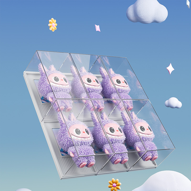 Mini caja de exhibición de juguetes acrílica multifuncional, caja ciega transparente, caja de almacenamiento de juguetes