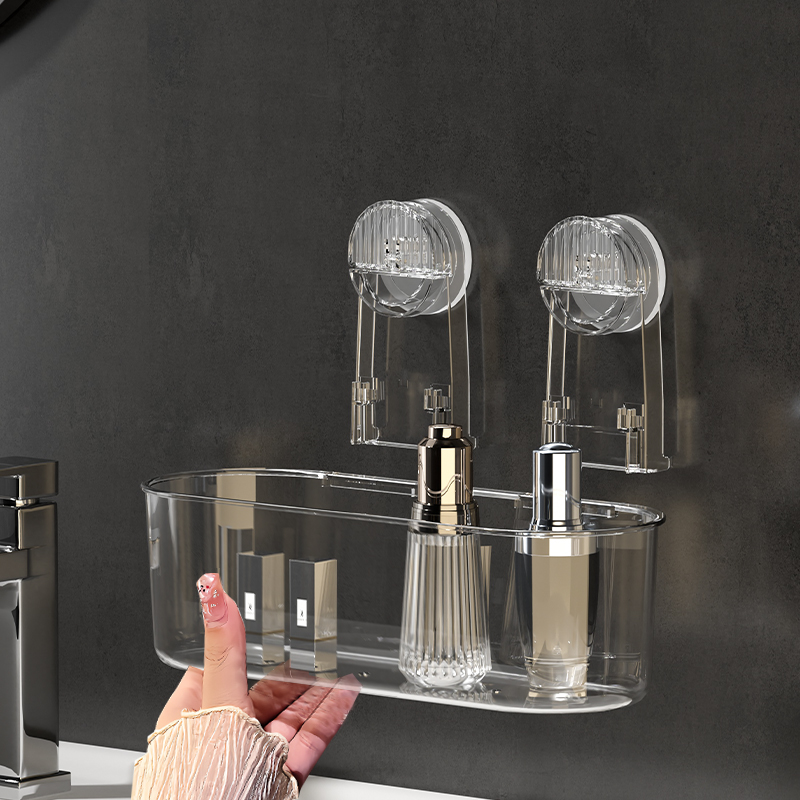 Suministros de baño de moldeo por inyección con ventosa fuerte de acrílico, uso diverso, suspensión desmontable, secado, rejilla de ducha de drenaje, rejilla de almacenamiento