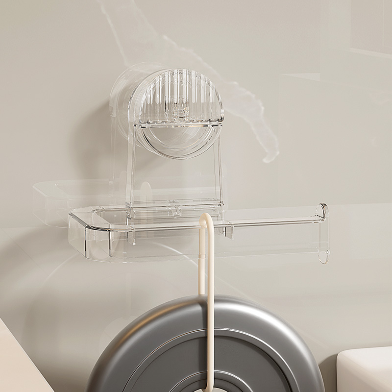 Estante de almacenamiento de toallas de tejido autoadhesivo para baño y cocina, soporte para rollo de papel