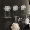  Ganchos de ventosa de vacío montados en la pared sin taladro, soporte, colgador colgante Flexible para accesorios de baño y cocina