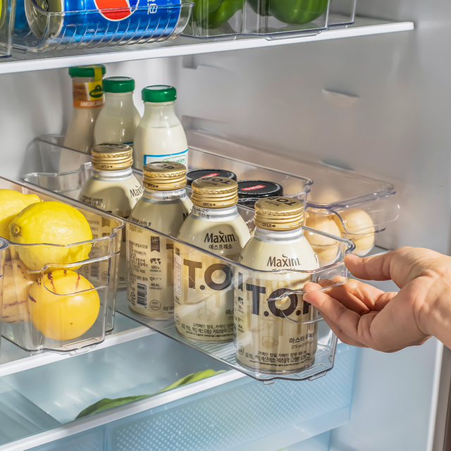 Juego de organizador transparente para nevera.